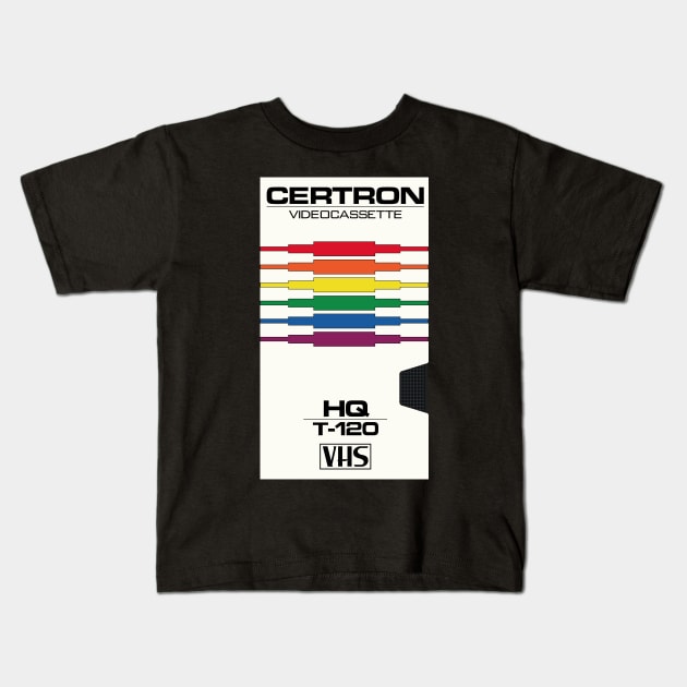 CERTRON VHS Kids T-Shirt by AtelierNab